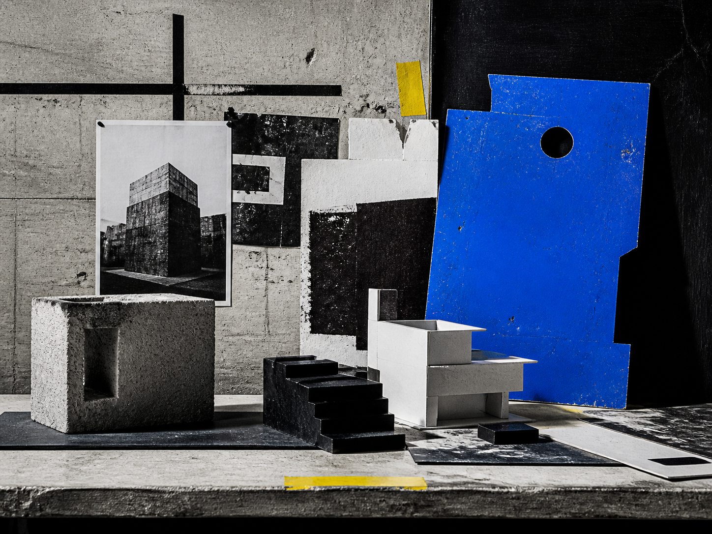 Neo-brutalist study