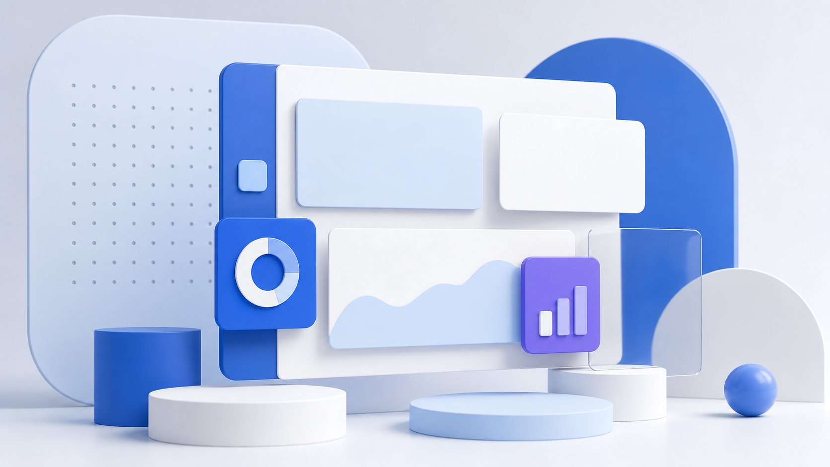 Corporate flat dashboard study
