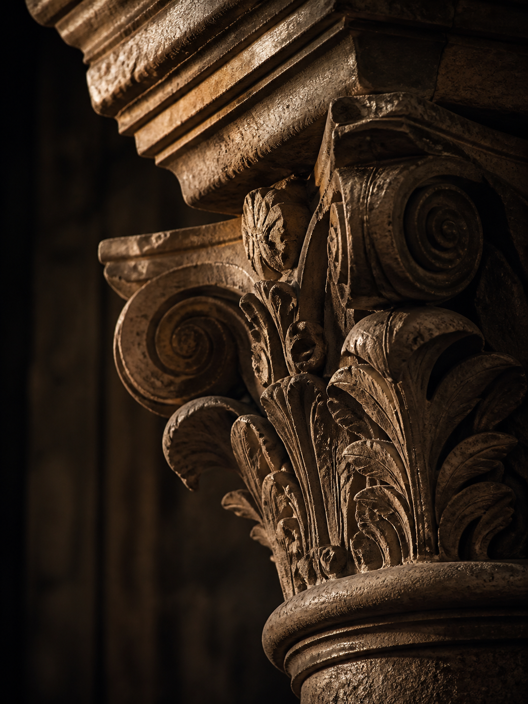 Stone material close-up for heritage luxury