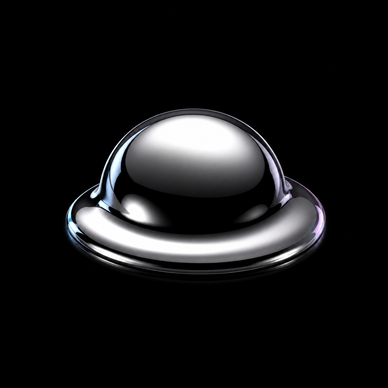 A single liquid chrome droplet