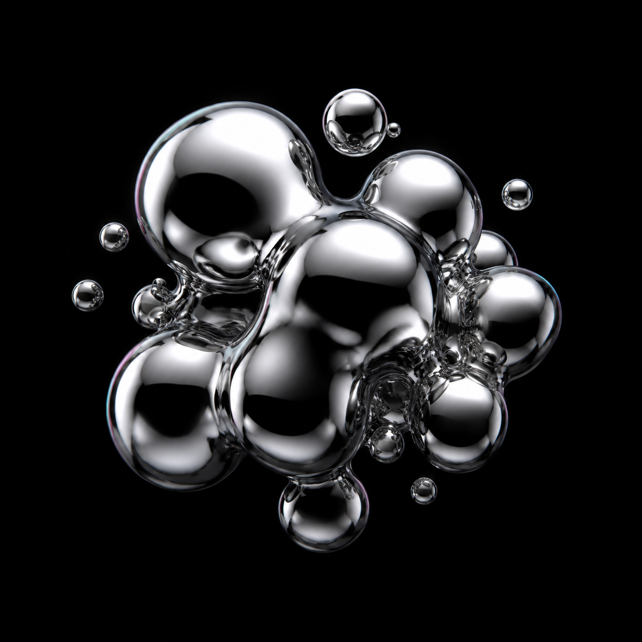 Chrome sphere-cluster form