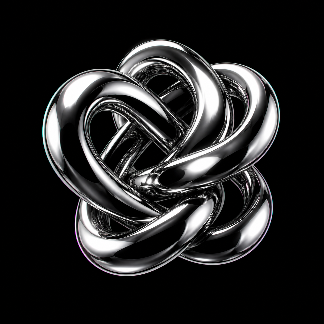 Interactive chrome mirror-knot